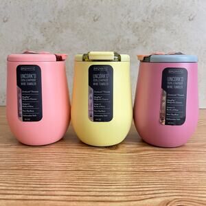 (3) Brumate Uncork'd 14 oz Wine Tumbler Guava, Prickly Pear & Eclipse